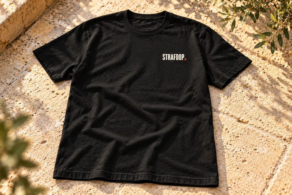 Mans se rondehals-T-hemp · Swart